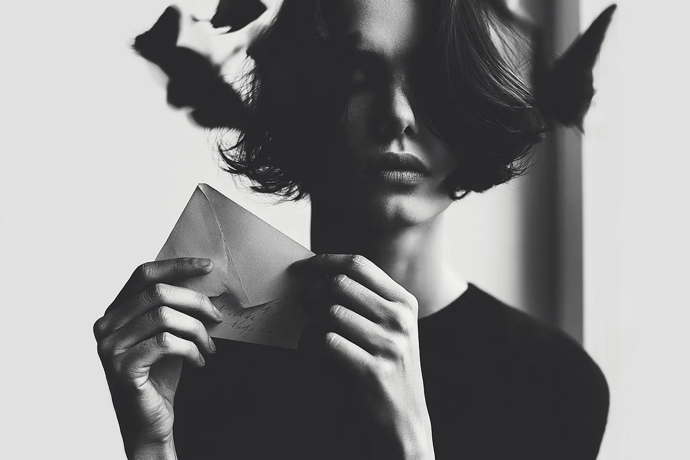 Mujer leyendo una carta